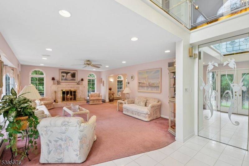 Fireplace, Interior, Living room, Recessed Lighting