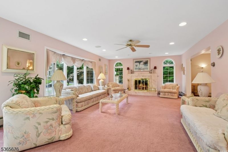 Fireplace, Interior, Living room, Recessed Lighting