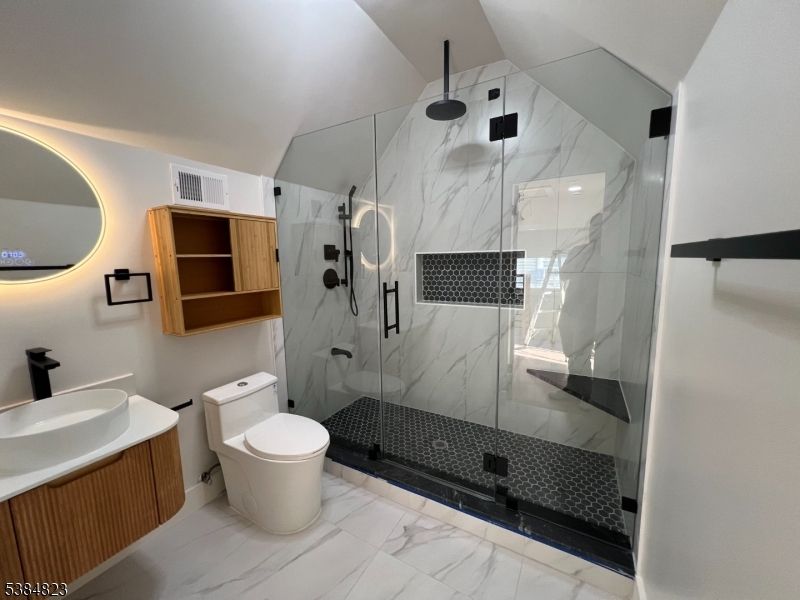 Bathroom, Glass Shower, Interior, Marble, Marble Walls