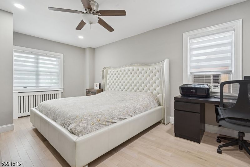 Bedroom, Home Office, Interior, Recessed Lighting, Wood Texture Flooring