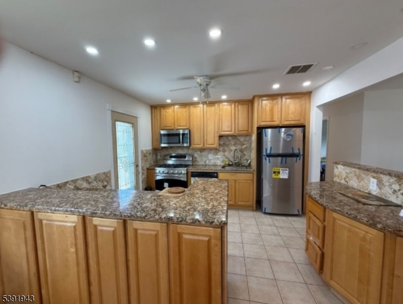 Interior, Kitchen, Recessed Lighting, Stainless Steel Appliances