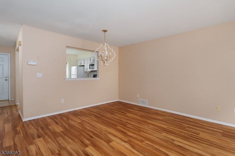 Chandelier, Empty room, Interior, Wood Texture Flooring