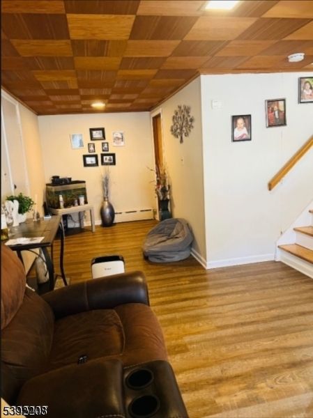 Interior, Living room, Recessed Lighting, Wooden Ceilings, Wood Texture Flooring