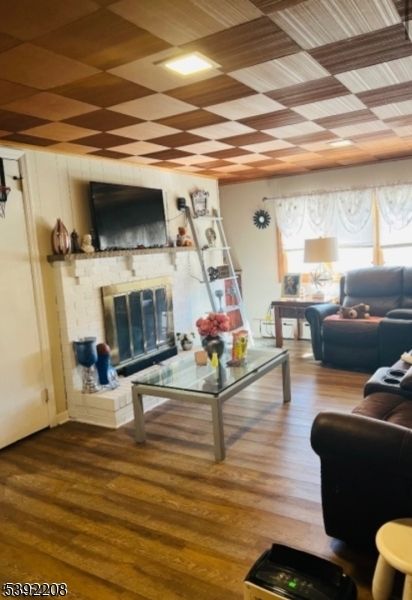 Fireplace, Interior, Living room, Wood Texture Flooring