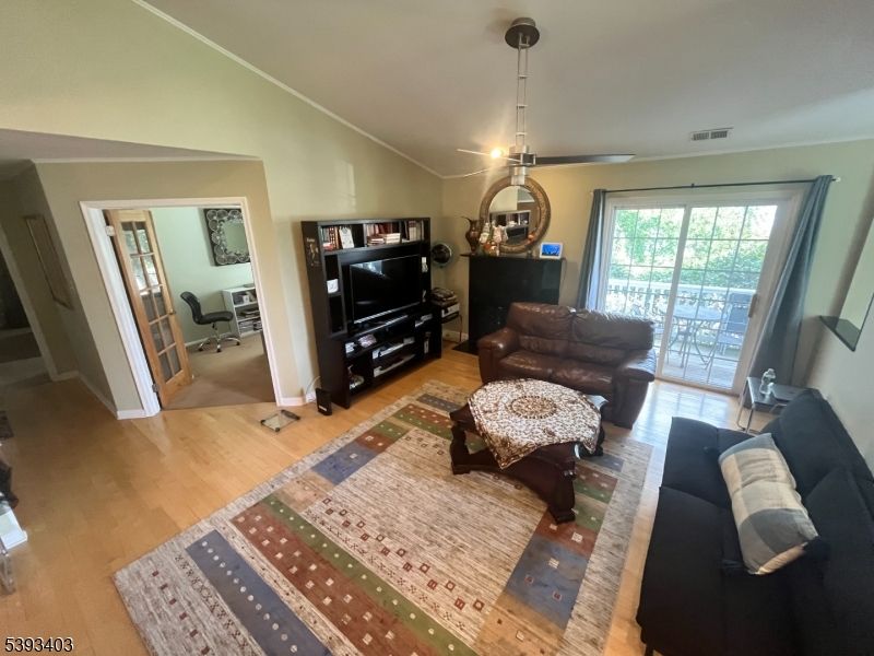 Interior, Living room, Pendant Lights, Wood Texture Flooring