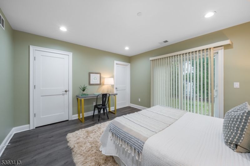 Bedroom, Home Office, Interior, Recessed Lighting, Wood Texture Flooring