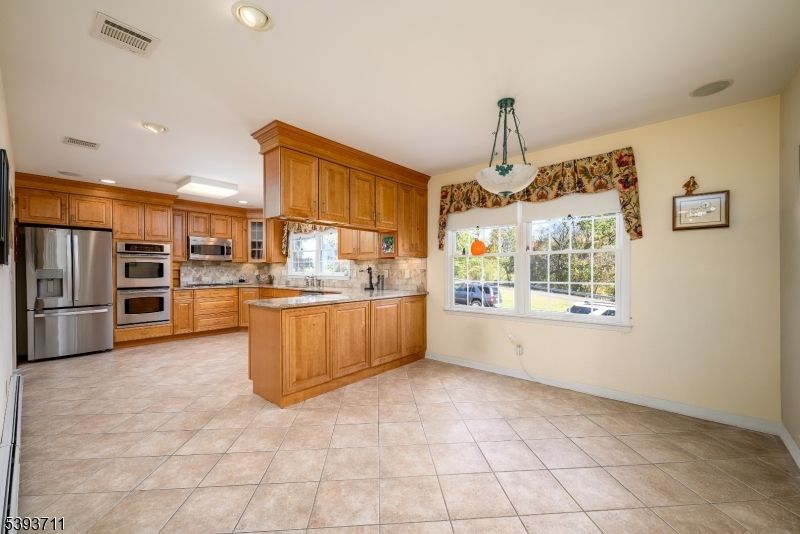 Interior, Kitchen, Pendant Lights, Recessed Lighting, Stainless Steel Appliances
