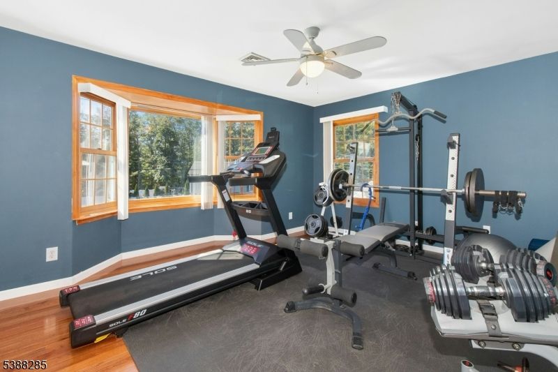 Fitness Equipment, Interior, Wood Texture Flooring