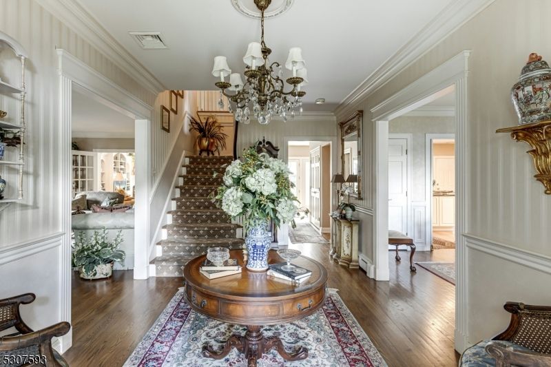 Chandelier, Interior, Wood Texture Flooring