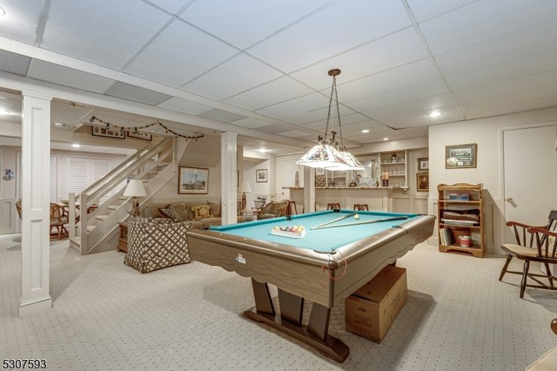 Billiard Table, Game Room, Interior, Pendant Lights, Recessed Lighting