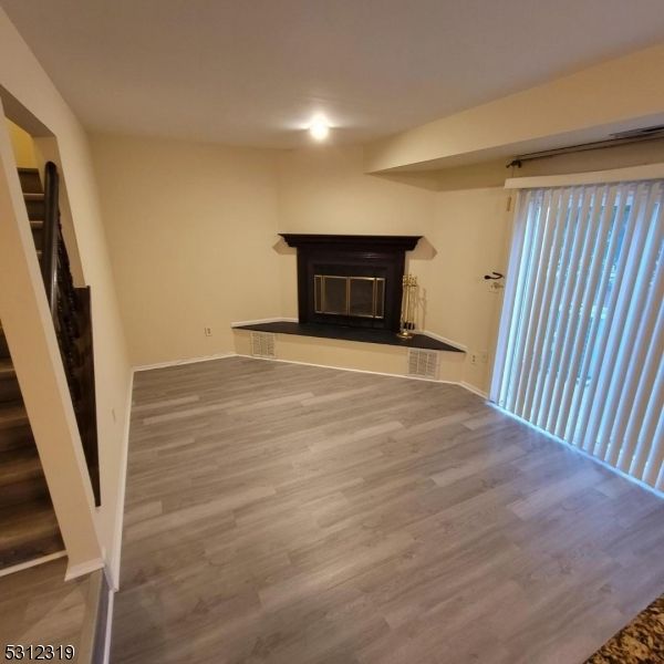 Empty room, Fireplace, Interior, Wood Texture Flooring