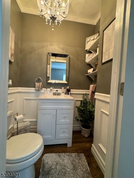 Bathroom, Chandelier, Interior, Wood Texture Flooring
