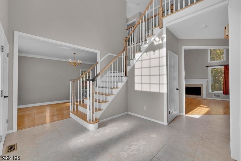 Chandelier, Fireplace, Interior, Wood Texture Flooring