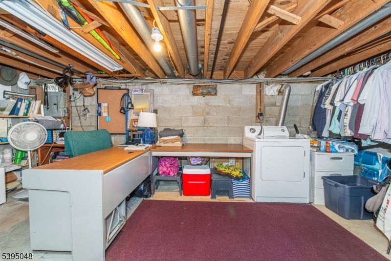 Interior, Stone Walls, Utility Closets, Washer, Wooden Beams, Wooden Ceilings