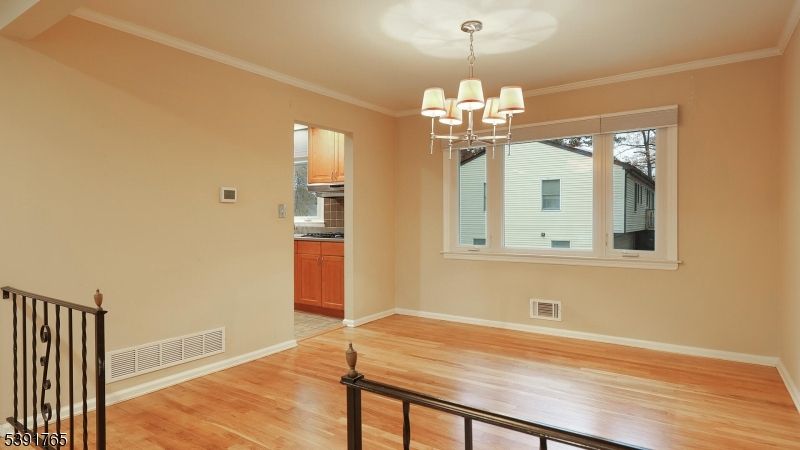 Chandelier, Empty room, Interior, Wood Texture Flooring