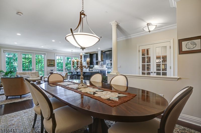 Dining room, Interior, Kitchen, Living room, Pendant Lights, Recessed Lighting, Wood Texture Flooring