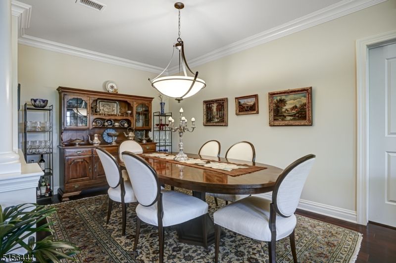 Chandelier, Dining room, Interior, Pendant Lights, Wood Texture Flooring