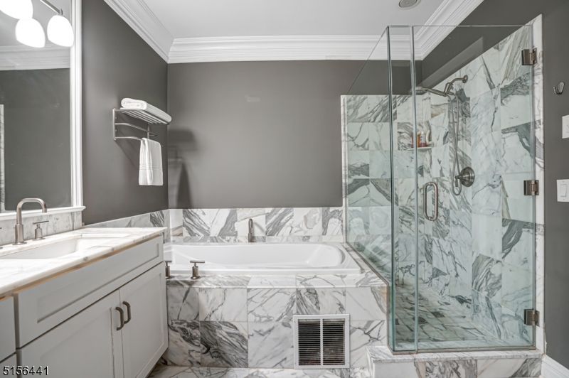Bathroom, Glass Shower, Interior, Marble, Marble Walls