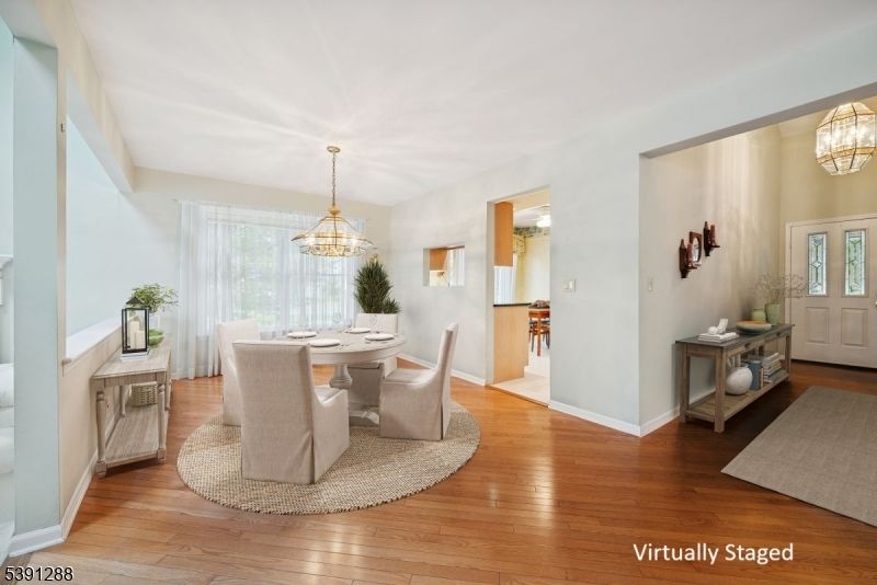 Chandelier, Dining room, Interior, Pendant Lights, Wood Texture Flooring