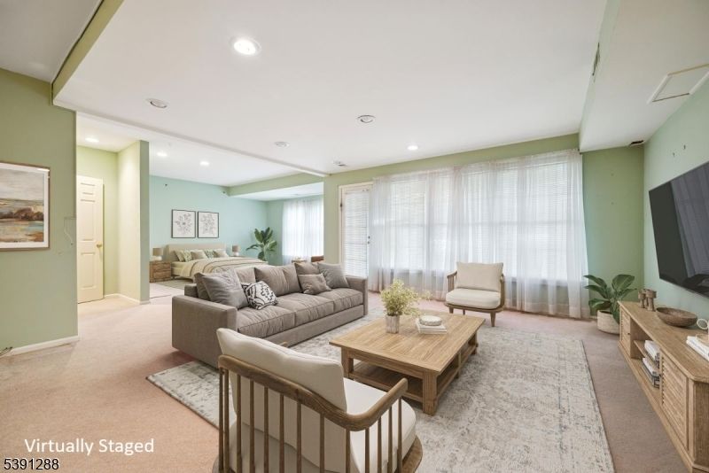 Interior, Living room, Recessed Lighting