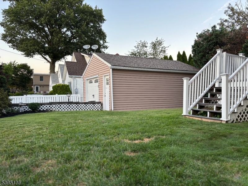 Backyard, Detached Garage, Exterior