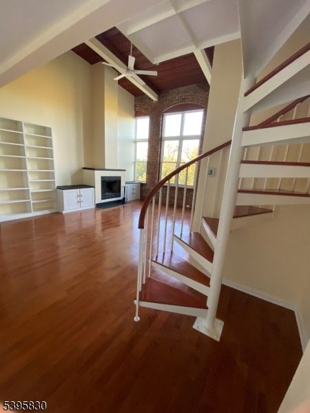Fireplace, Interior, Wood Texture Flooring