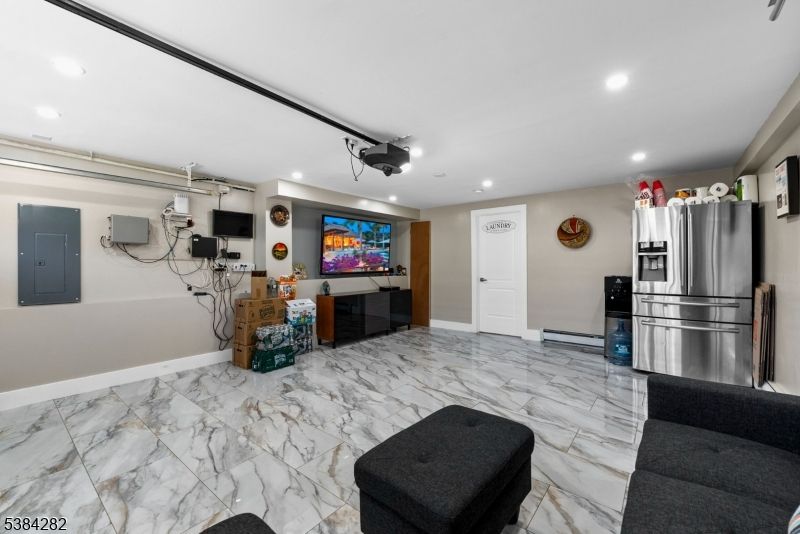 Interior, Marble, Recessed Lighting, Stainless Steel Appliances