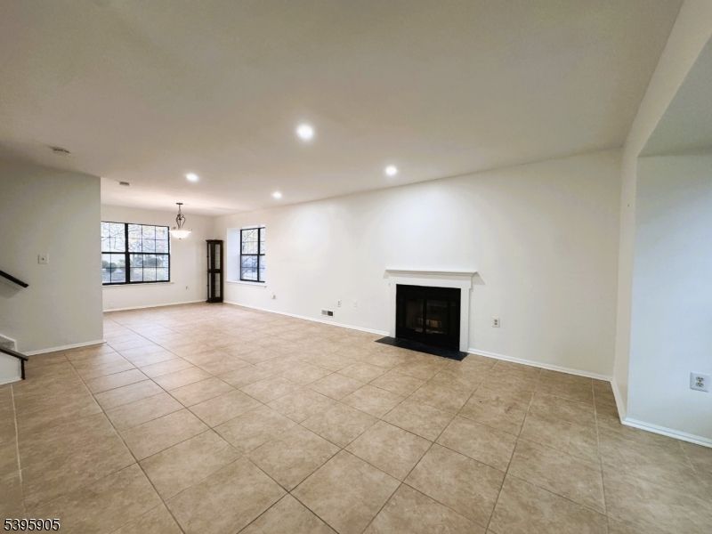 Empty room, Fireplace, Interior, Pendant Lights, Recessed Lighting