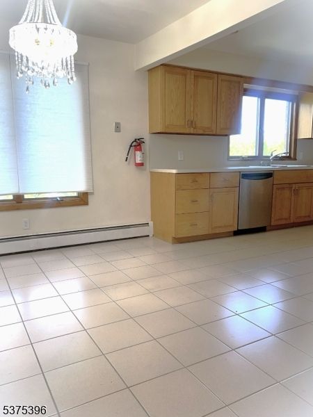 Chandelier, Interior, Kitchen, Stainless Steel Appliances