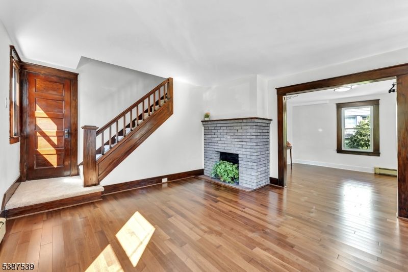 Empty room, Fireplace, Interior, Wood Texture Flooring