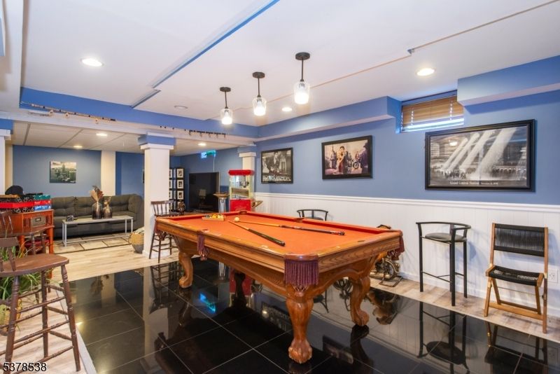 Billiard Table, Game Room, Interior, Living room, Pendant Lights, Recessed Lighting