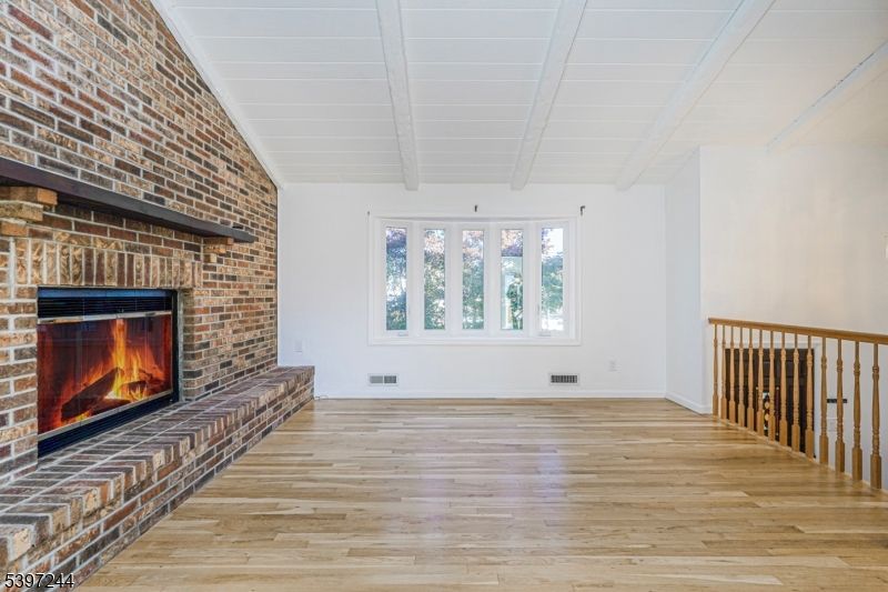 Fireplace, Interior, Stone Walls, Wood Texture Flooring