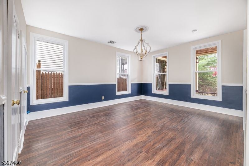 Chandelier, Empty room, Interior, Wood Texture Flooring