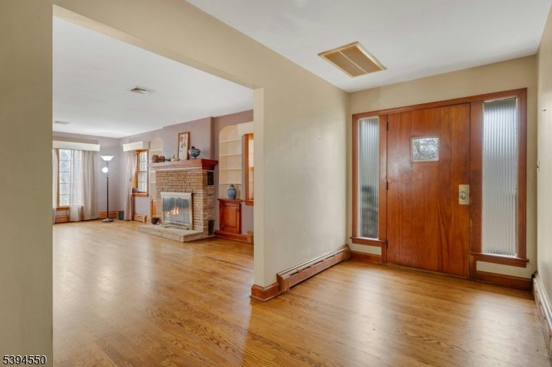 Empty room, Fireplace, Interior, Wood Texture Flooring