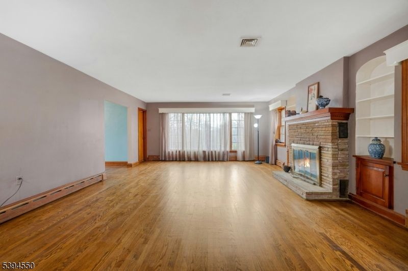 Empty room, Fireplace, Interior, Wood Texture Flooring