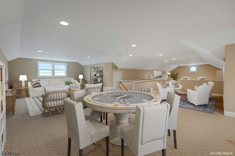 Dining room, Game Room, Interior, Living room, Recessed Lighting