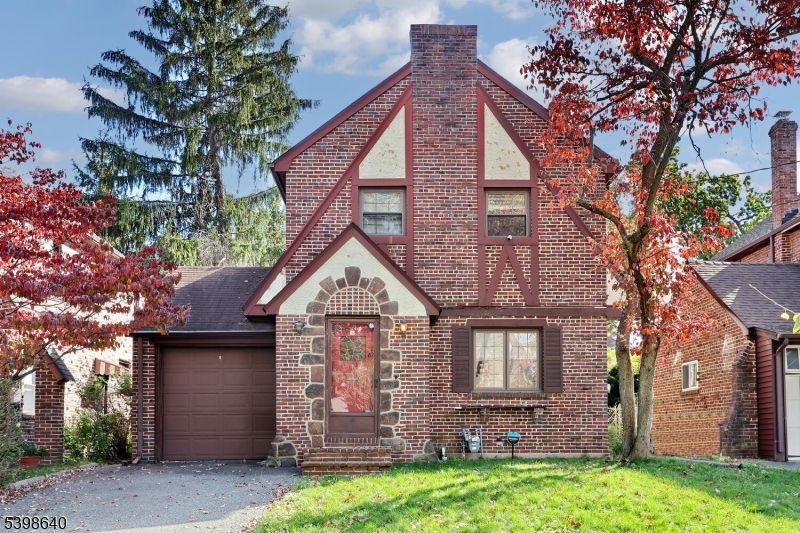 Attached, Exterior, Facade, Brick Facade, Tudor Revival