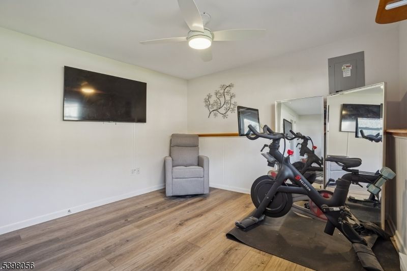 Fitness Equipment, Interior, Wood Texture Flooring
