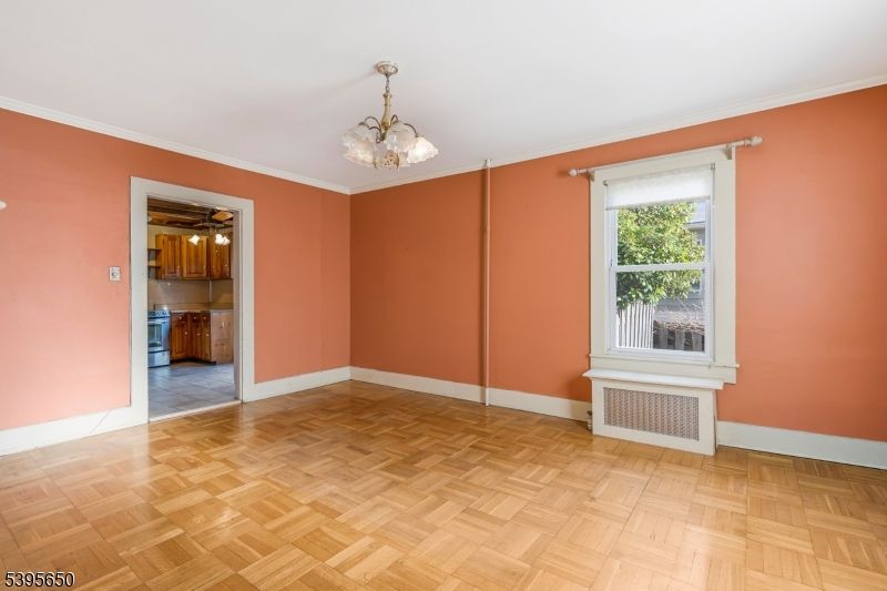 Chandelier, Empty room, Interior, Wood Texture Flooring