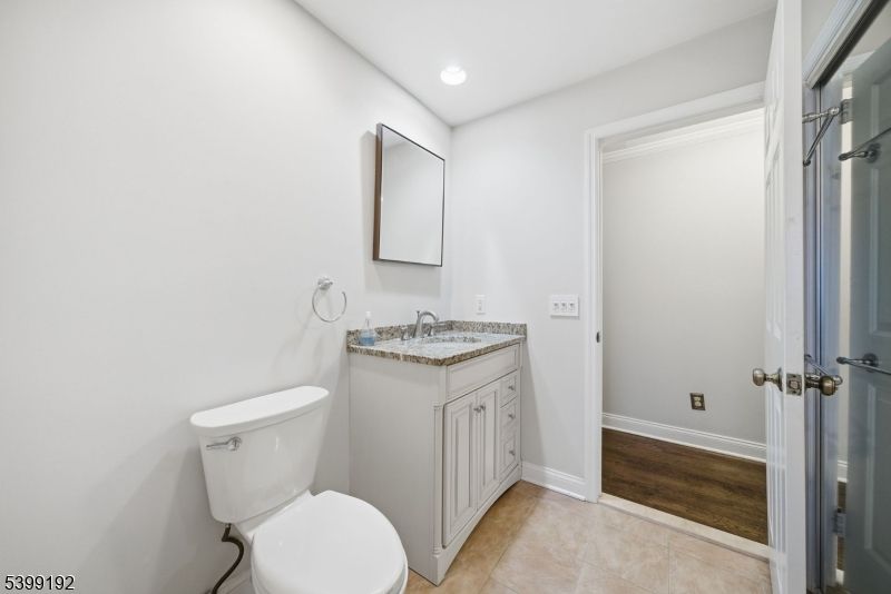 Bathroom, Interior, Recessed Lighting, Wood Texture Flooring