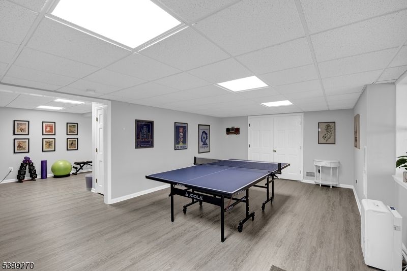 Game Room, Interior, Recessed Lighting, Wood Texture Flooring