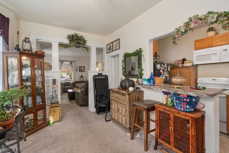 Fireplace, Interior, Kitchen, Living room