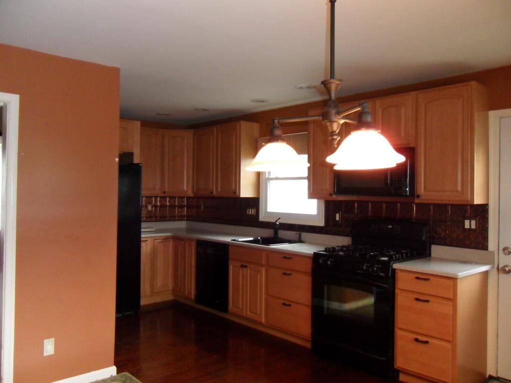 Interior, Kitchen, Pendant Lights, Wood Texture Flooring
