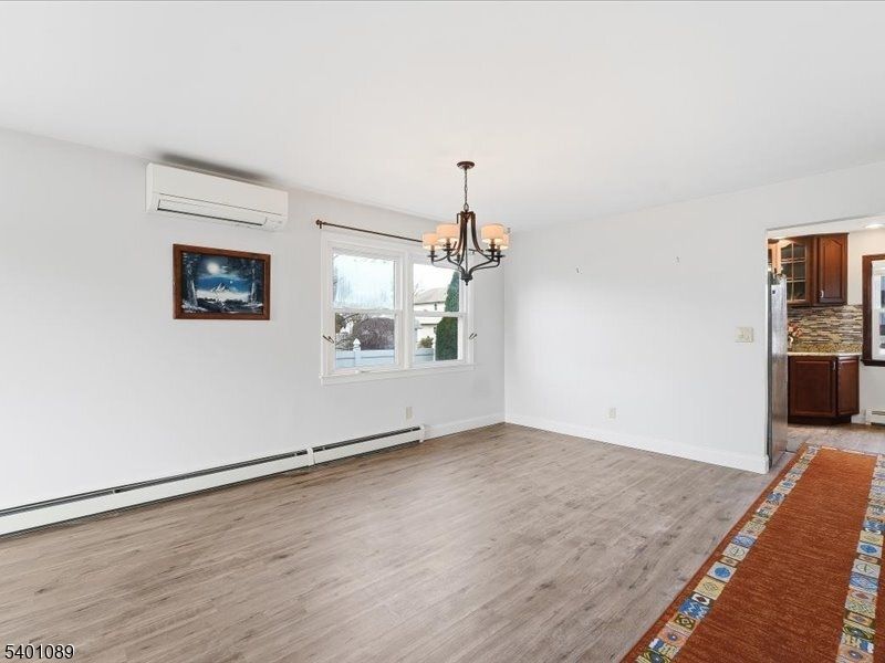 Chandelier, Empty room, Interior, Kitchen, Wood Texture Flooring