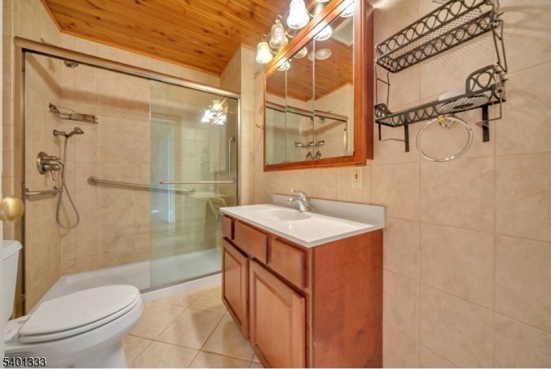 Bathroom, Glass Shower, Interior, Wooden Ceilings