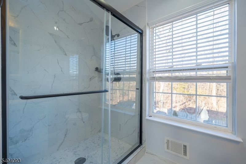 Bathroom, Glass Shower, Interior, Marble, Marble Walls