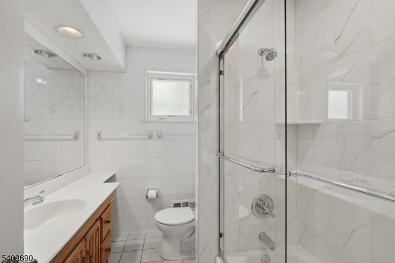 Bathroom, Glass Shower, Interior, Marble Walls, Recessed Lighting