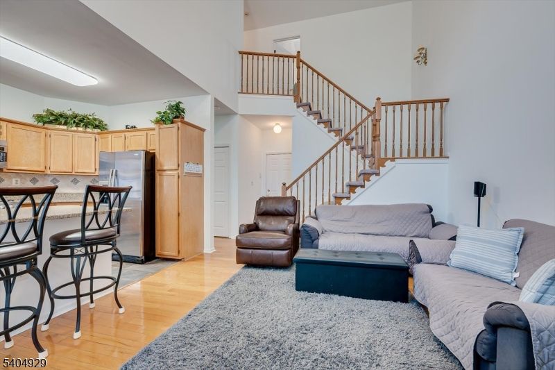 Interior, Kitchen, Living room, Stainless Steel Appliances, Wood Texture Flooring