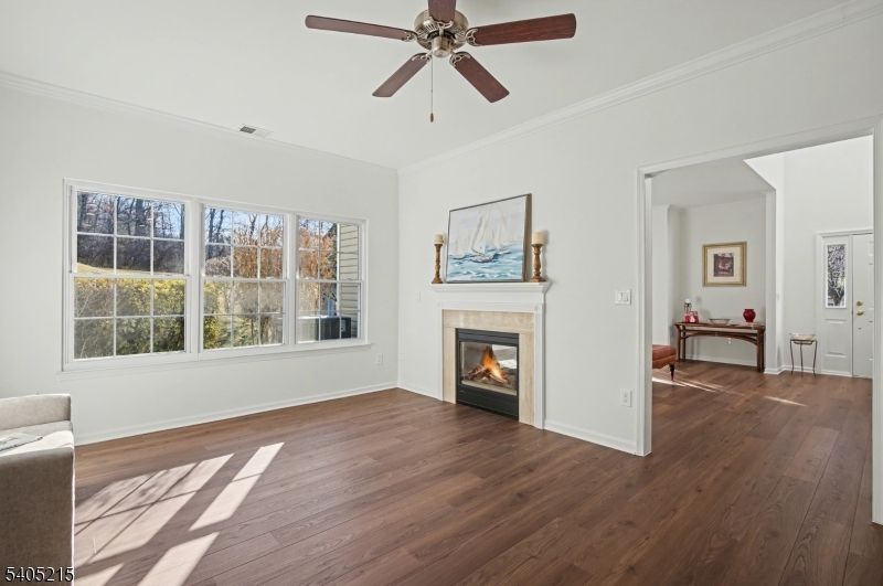 Empty room, Fireplace, Interior, Wood Texture Flooring