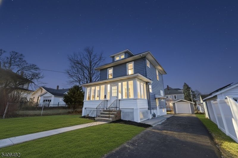 Backyard, Detached Garage, Exterior, Facade, American Foursquare